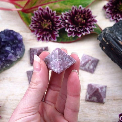 Lepidolite Pyramids