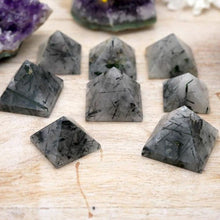 Load image into Gallery viewer, Tourmalinated Quartz Pyramids