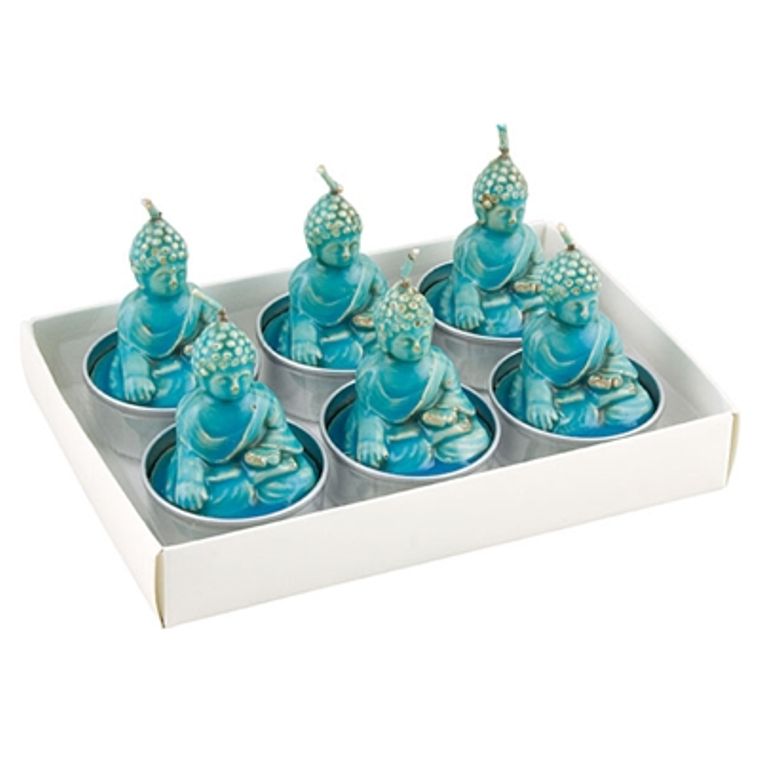 Buddha Blue Candle